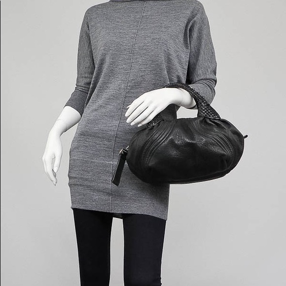 $1595 Fendi Baby Spy BLACK Nappa Leather Bag AUTH - Picture 2 of 13